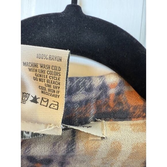 American Rag Cie Blouse Popover Plaid with Roll Tab Sleeve Women's Size Small - Picture 9 of 12
